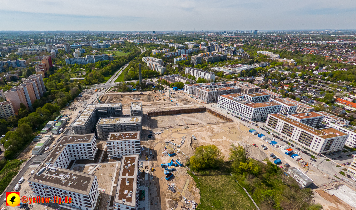 04.05.2023 - Luftbilder vom Alexisqaurtier und Pandion Verde in Neuperlach